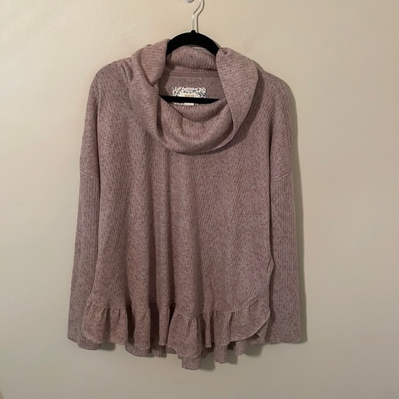 Maeve by Anthropologie Addie Cowl Neck Ruffle Sweater - Picture 1 of 9